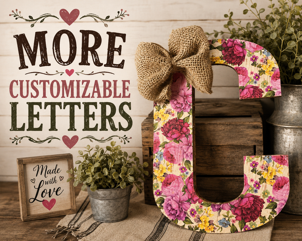 Customizable Wood Letters