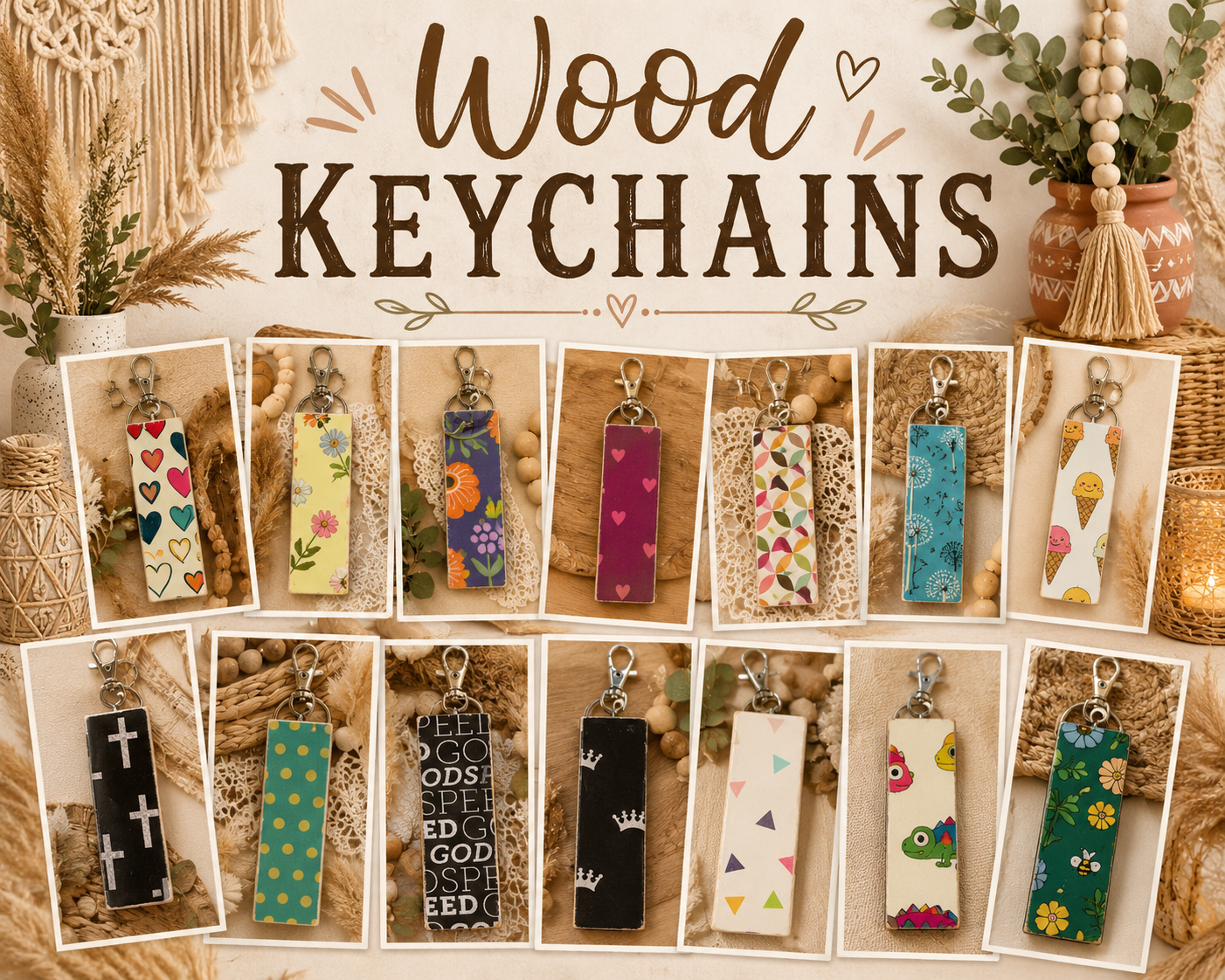 Wood Keychains