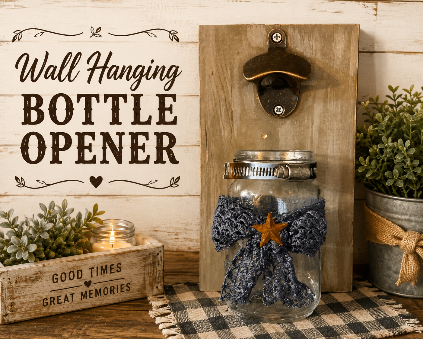 Wall Hanging Bottle Opener