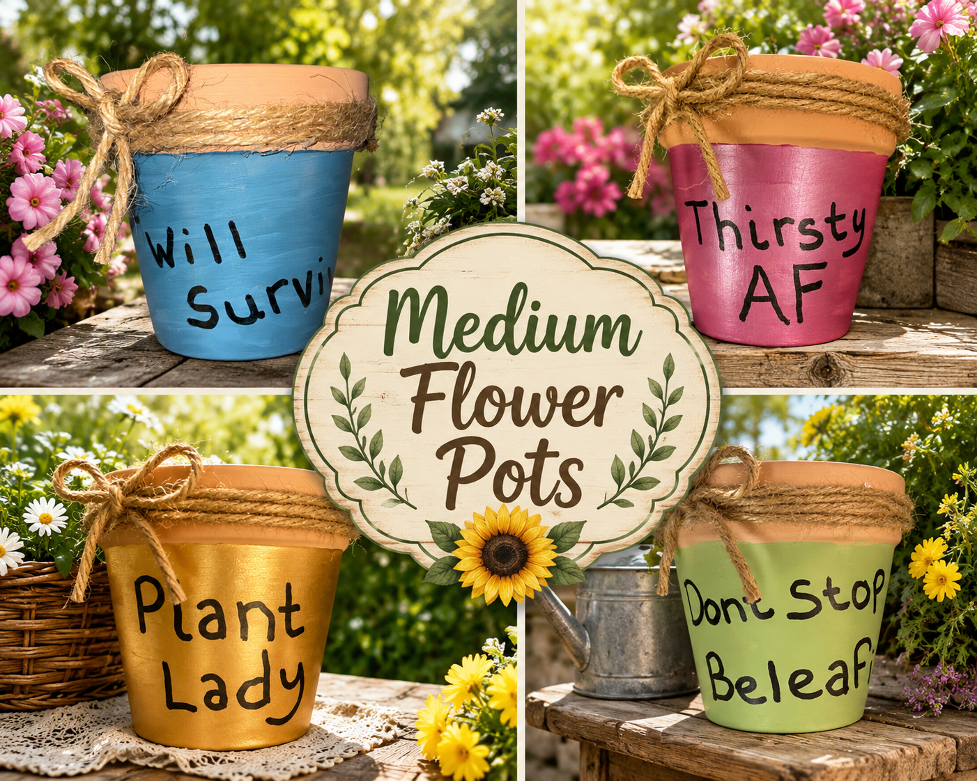 Funny Quote Planters