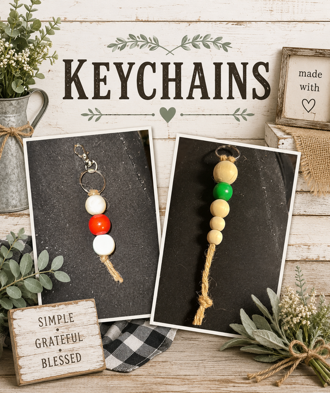Farmhouse Keychains